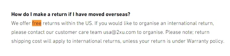 acceptabel kubiske brugt What is 2XU's returns and exchanges policy? — Knoji