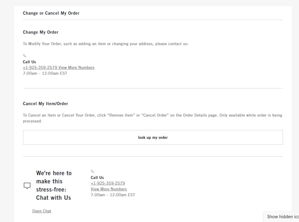 abercrombie track order