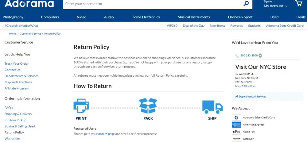 Does Adorama Offer Free Returns What S Their Exchange Policy Knoji