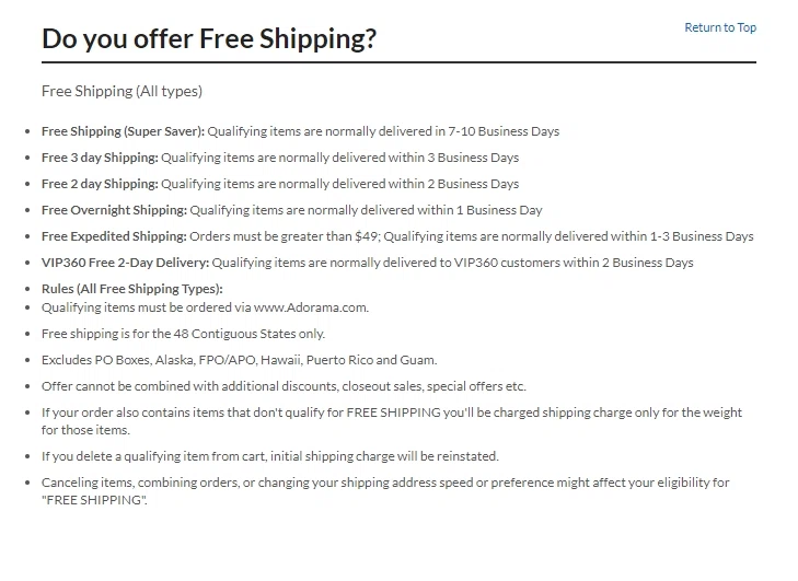 Does Adorama Offer Free Shipping Knoji
