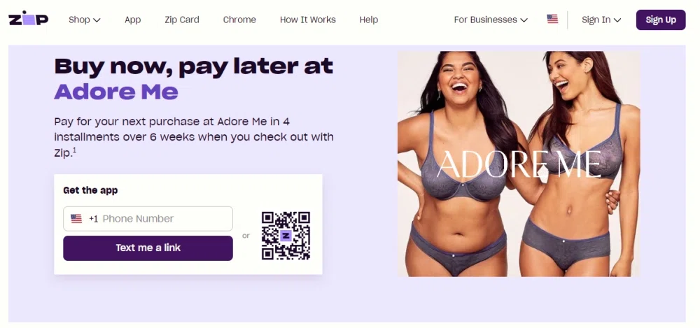 Does Adore Me accept Zip financing? — Knoji