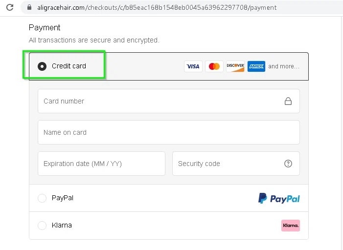 Ali Grace Hair debit card support? — Knoji