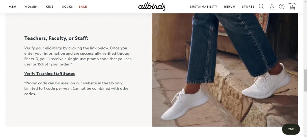 Allbirds shoes hot sale promo code