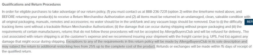 Does Allergy Buyers Club offer free returns? What's their exchange policy?  — Knoji