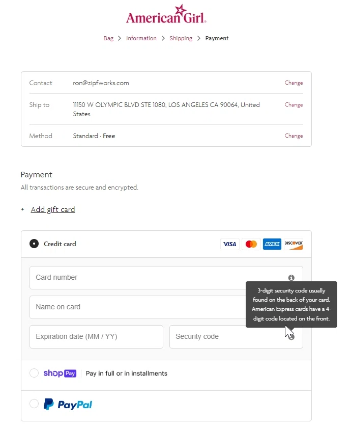 Does American Girl accept Afterpay at checkout? — Knoji