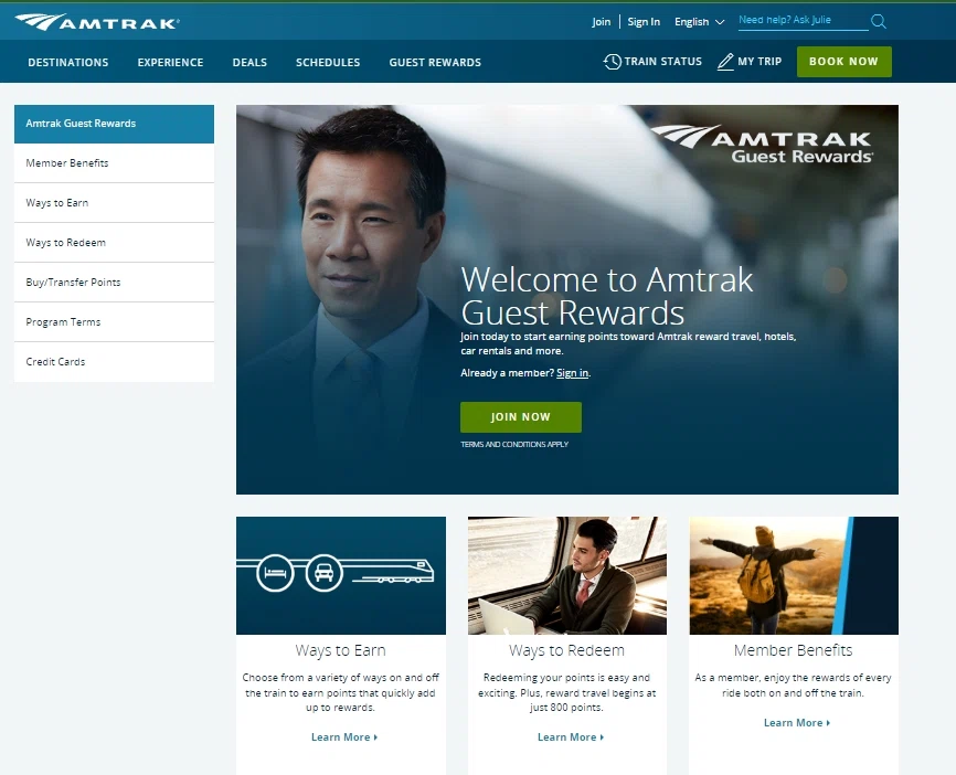 Amtrak loyalty or rewards program? — Knoji