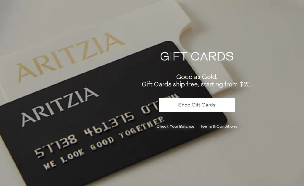 Does Aritzia accept gift cards or egift cards? — Knoji