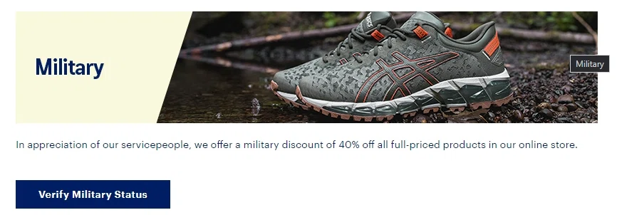 asics military discount code