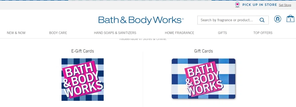 virtual gift card bath and body works