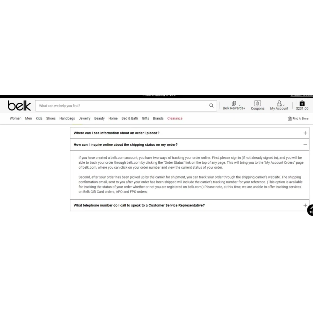 How do I track my Belk order? — Knoji