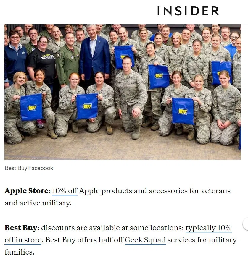 apple student discount vs military discount
