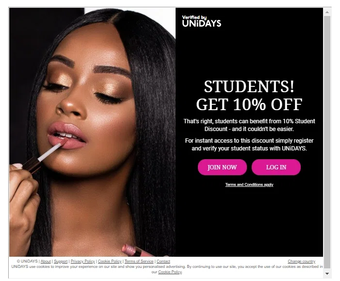 Benefit Cosmetics Student Discounts & Deals