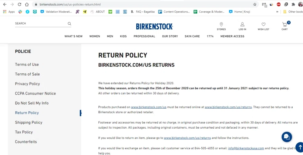 birkenstock free shipping code