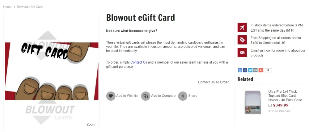 Blowout Cards