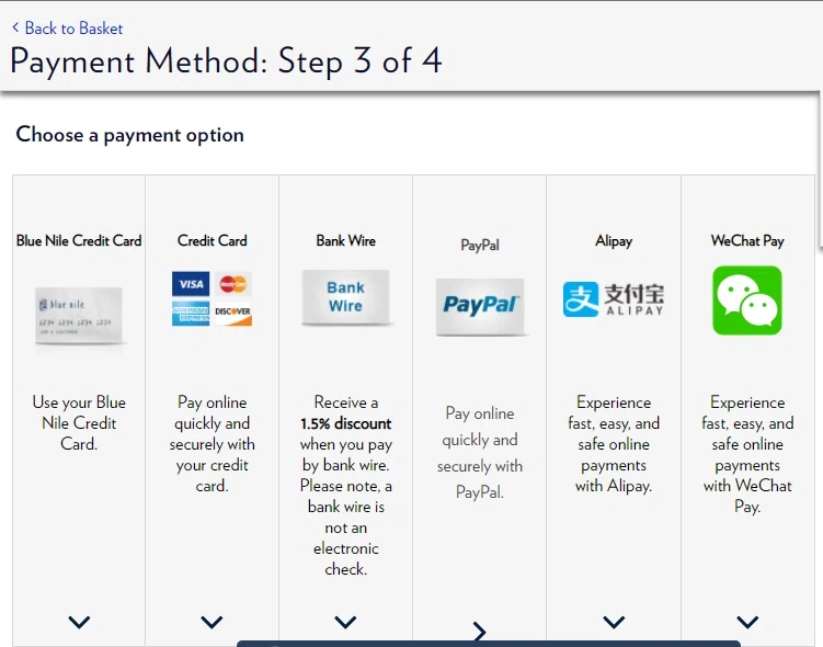 blue nile credit card application