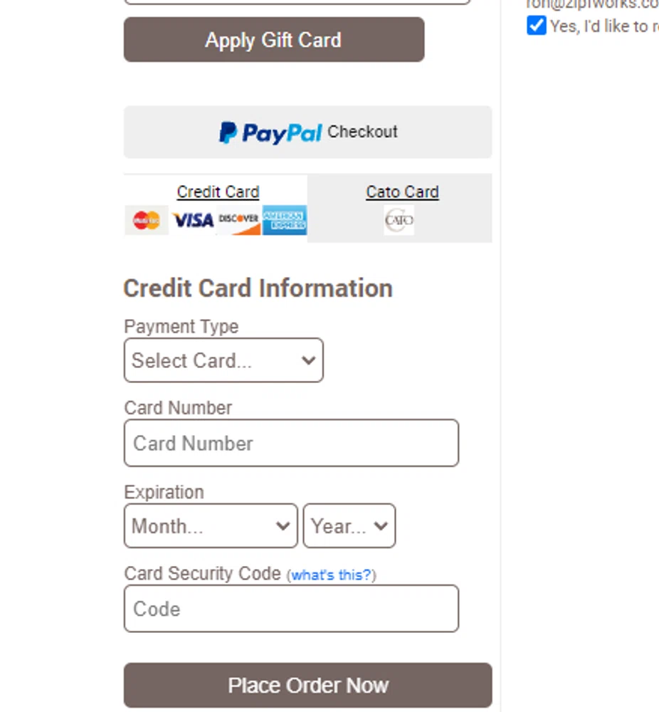 Does Cato Fashions take Zip Pay? — Knoji