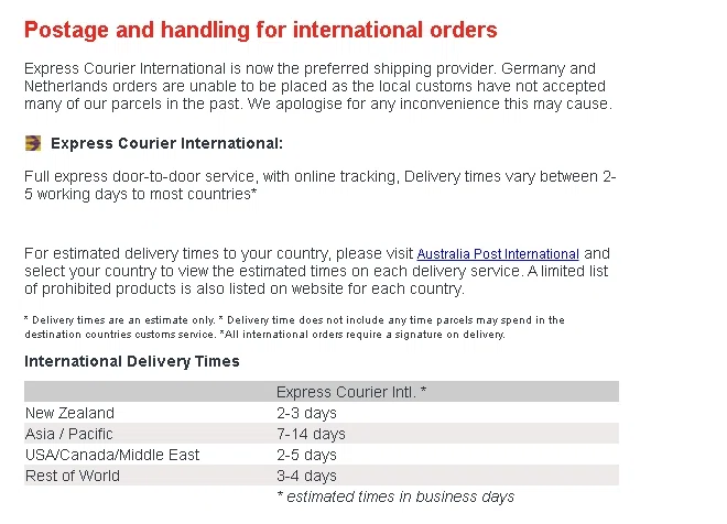 Chemist Warehouse international shipping? — Knoji