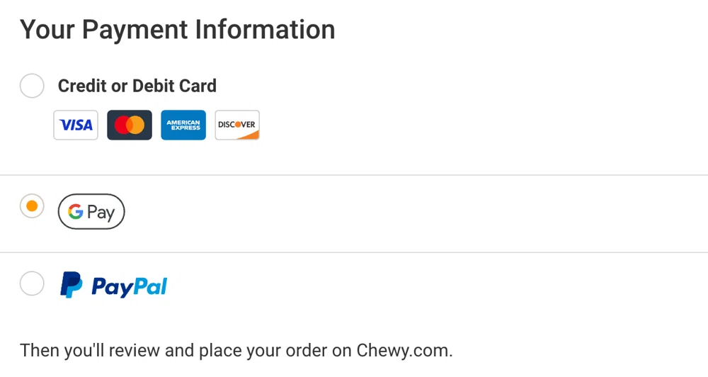Does Chewy take debit cards? — Knoji