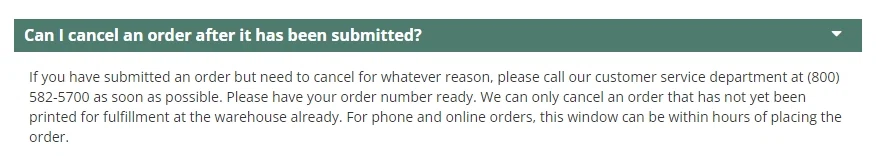 Collections Etc. cancellation policy? Can I change my order ...
