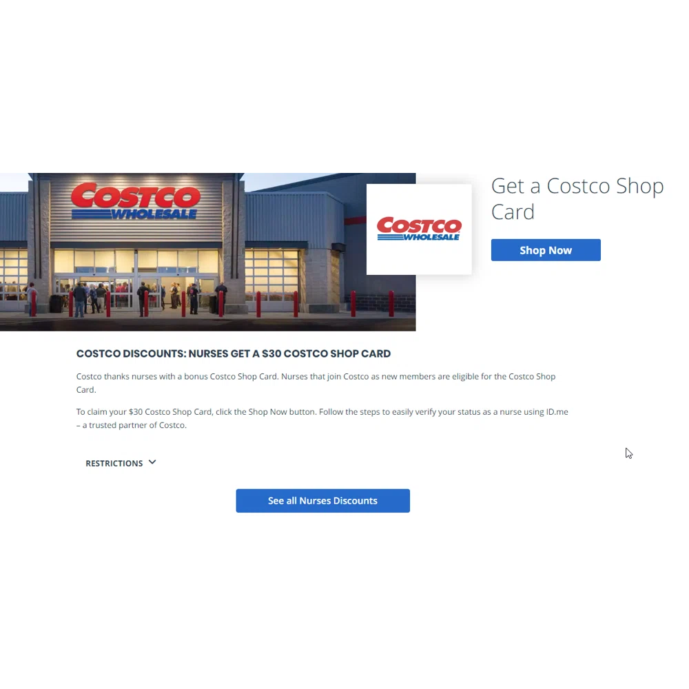 Costco nurse discounts? — Knoji