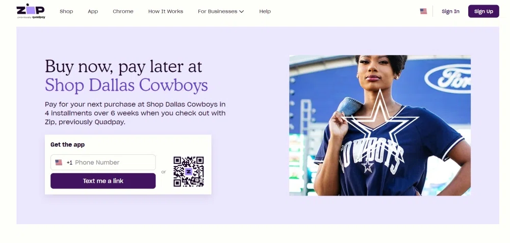 Does Dallas Cowboys Pro Shop take Zip Pay? — Knoji