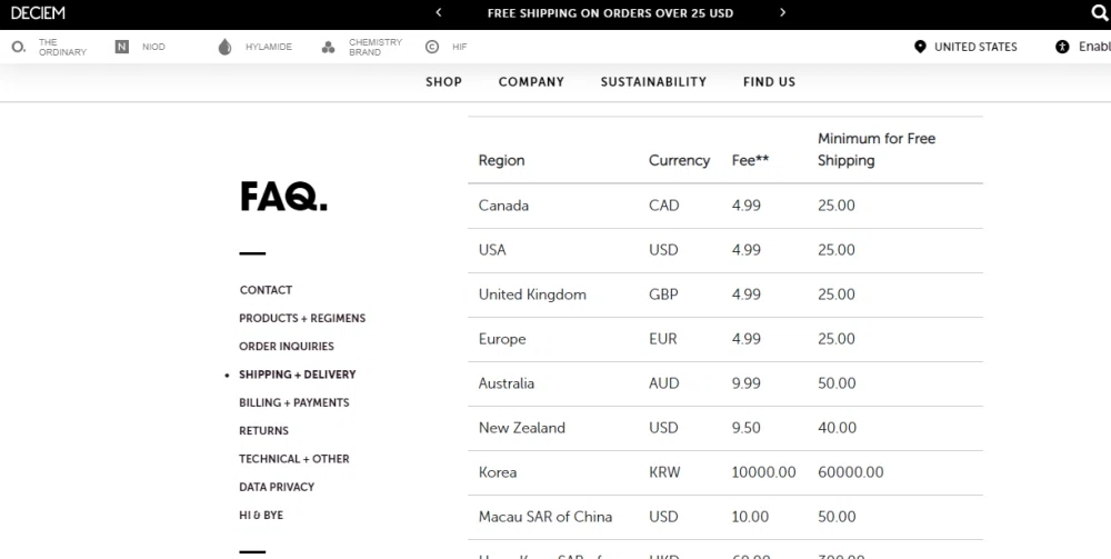 Does Deciem Offer Free Shipping Knoji