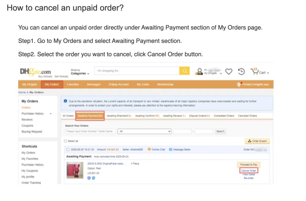 🔴 BUYER BEWARE: DHgate Transfer of Order service 🚫 Please READ