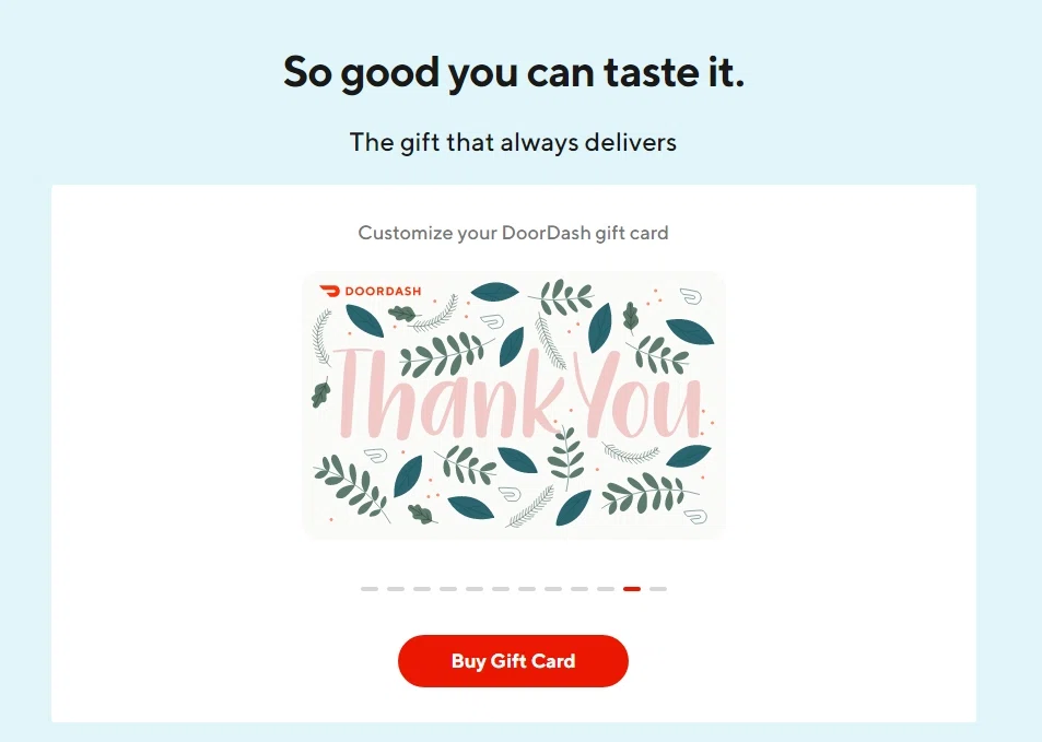 Does DoorDash offer gift cards? — Knoji