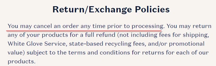 cancel dreamcloud order