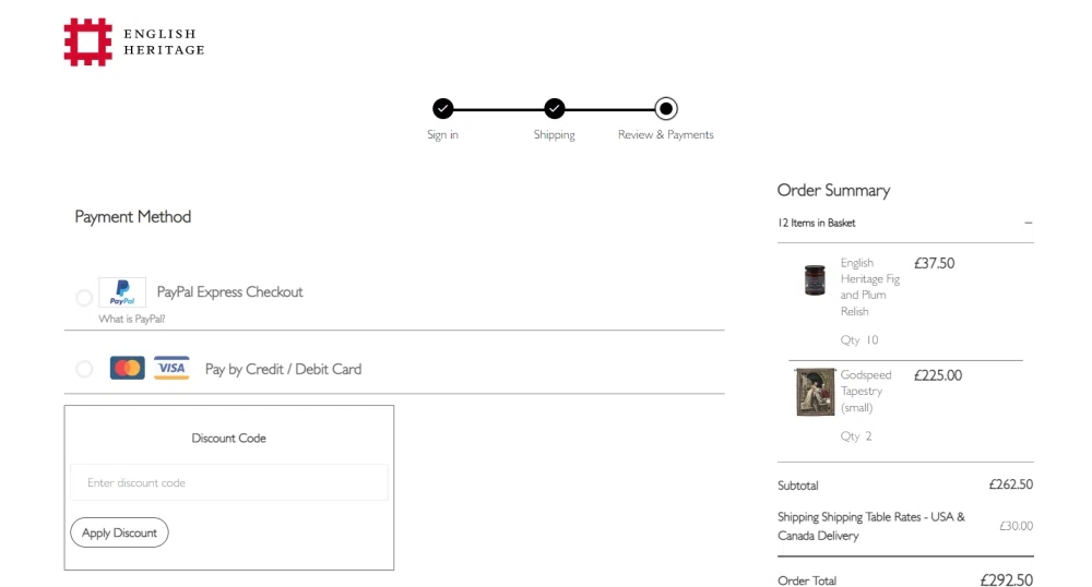 English Heritage ViaBill financing? — Knoji