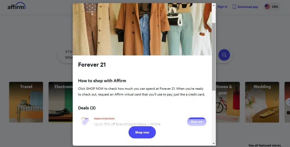 Pay in 4 small payments at FOREVER 21