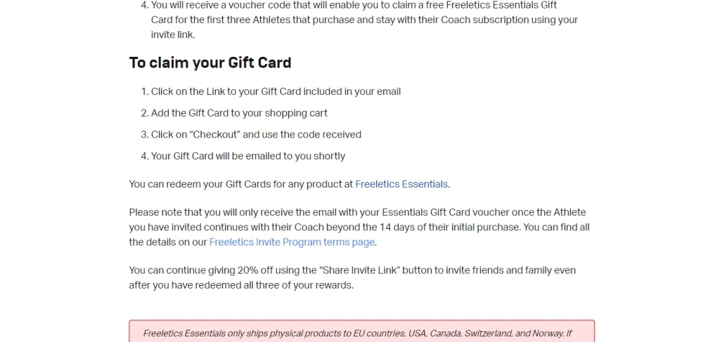 Does Freeletics Offer Gift Cards Knoji