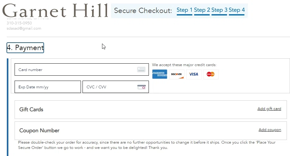 Garnet hill online coupon