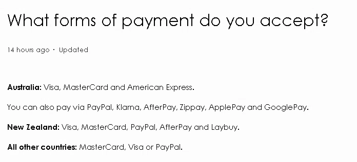 Does General Pants Co. take Apple Pay 