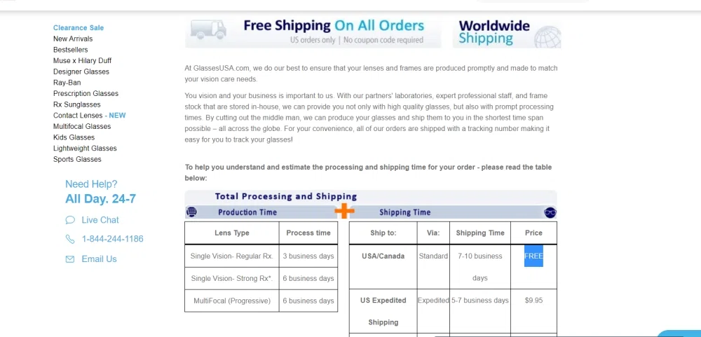 Does GlassesUSA offer free shipping? — Knoji
