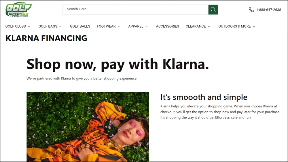 Does Golf Direct Now accept Klarna financing? — Knoji