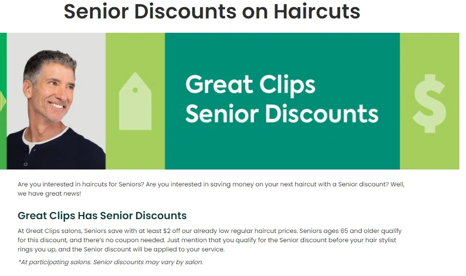 what day is senior discount at great clips? 2