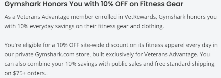 Does Gymshark offer a military discount 