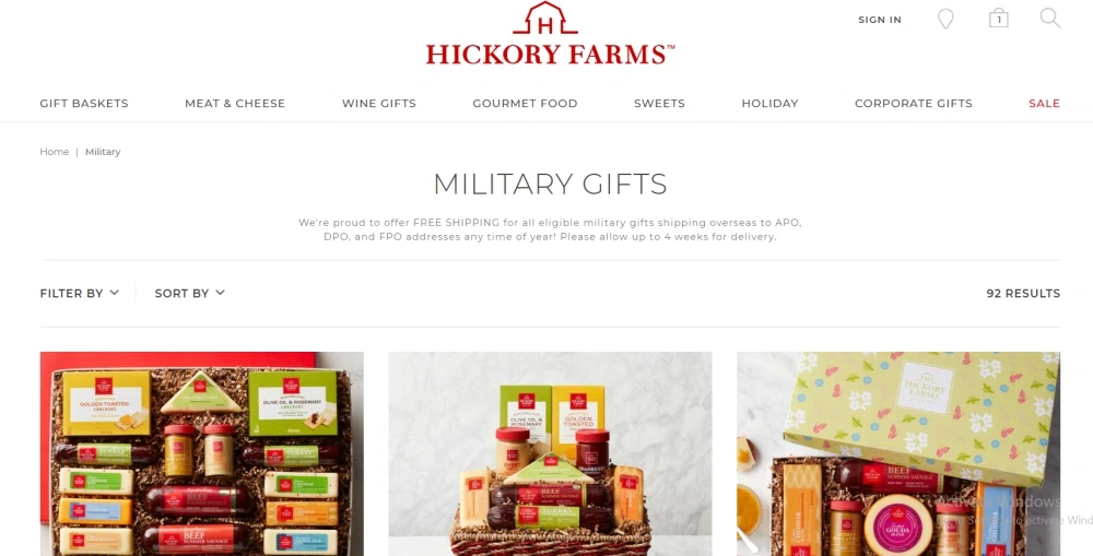 Does Hickory Farms offer a military discount? — Knoji
