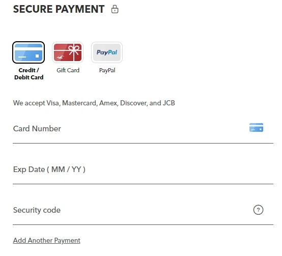 credit card hollister