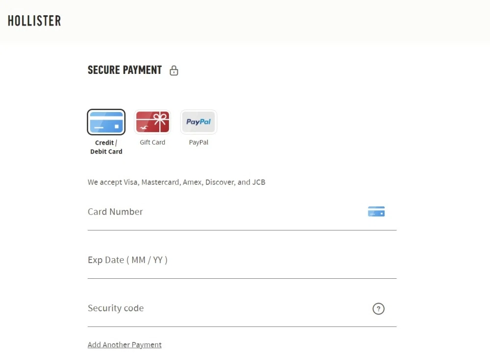 Hollister Gift Card