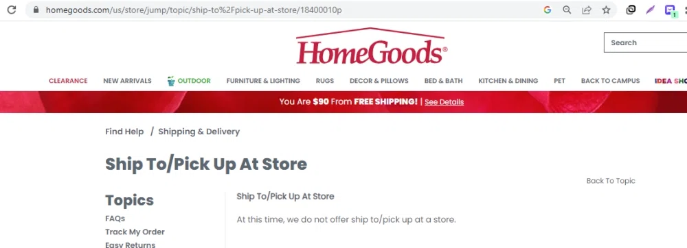 HomeGoods Online Shopping and Ordering Details - Can You Shop