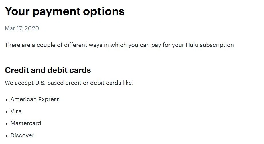 Hulu Debit Card Support Knoji