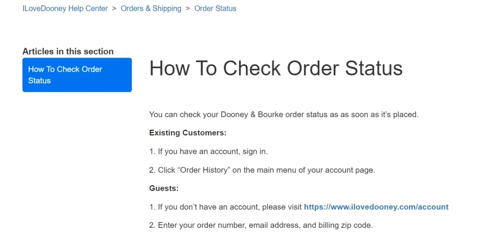 How do I track my I Love Dooney order Knoji