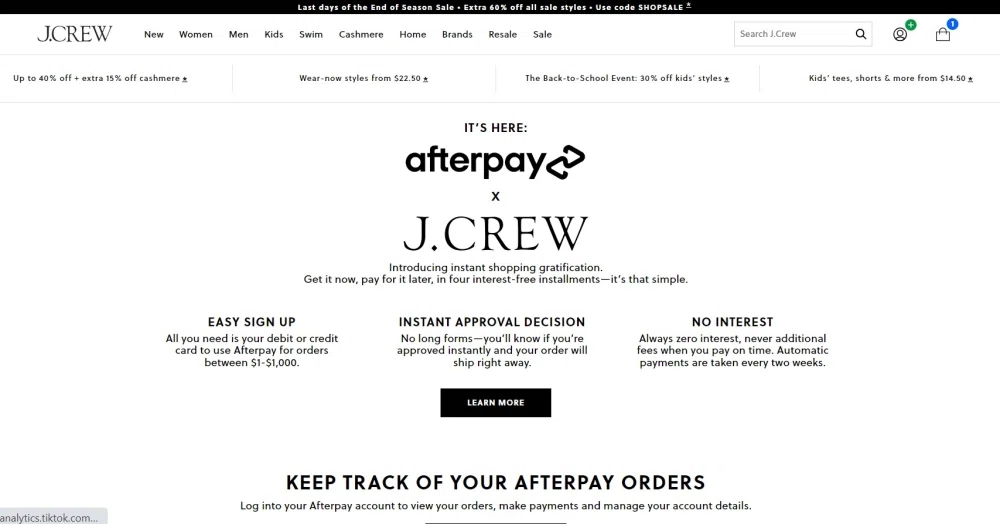 When You Use Afterpay When Do Items Ship