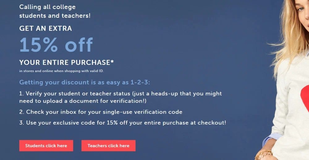 J. Crew Factory teachers and educator discount? — Knoji