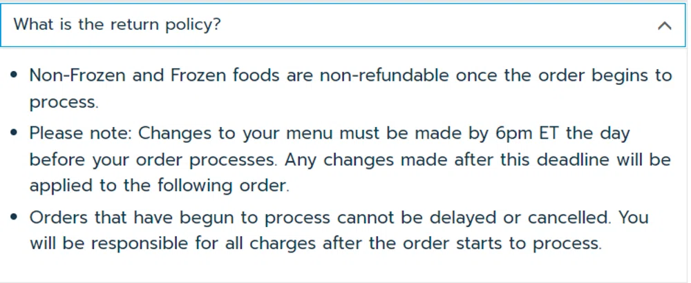 Does Jenny Craig offer free returns What s their exchange policy