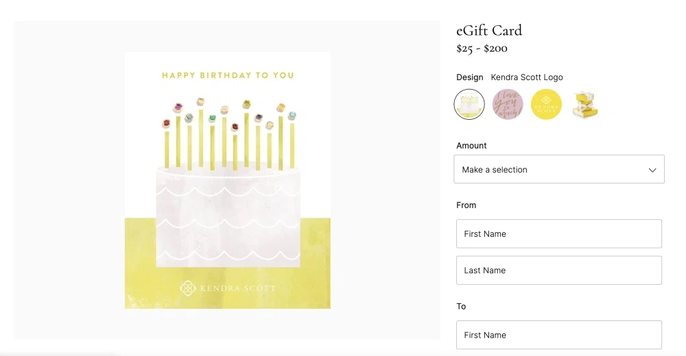 Does Kendra Scott offer gift cards? — Knoji