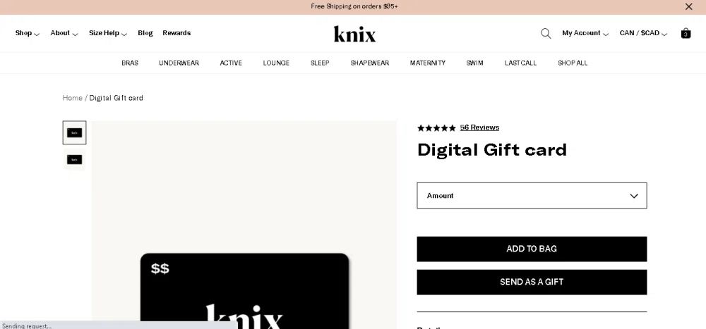 Does Knix Canada offer gift cards? — Knoji