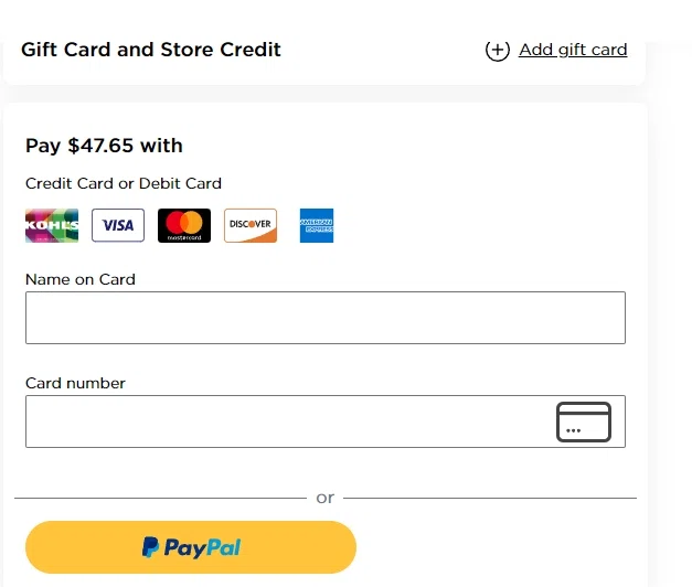 Using a KMC or Gift Card